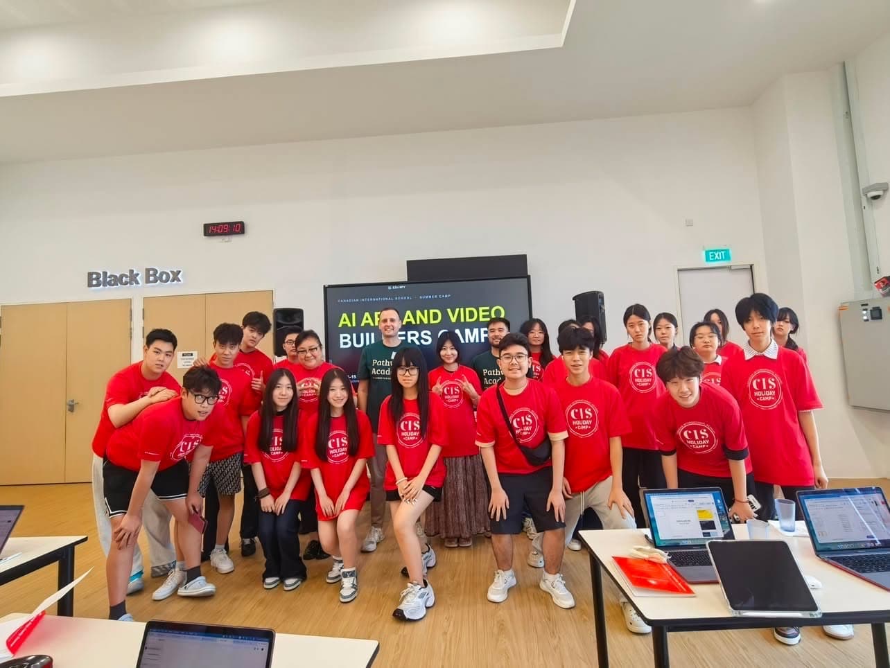 Young learners and Pathwise instructors together at an AI camp